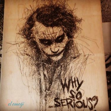 Siparişe Özel Joker Özel Çizim El İşi Tablo 