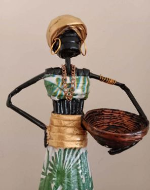 Afrikalı Kadın Biblo Yeşil